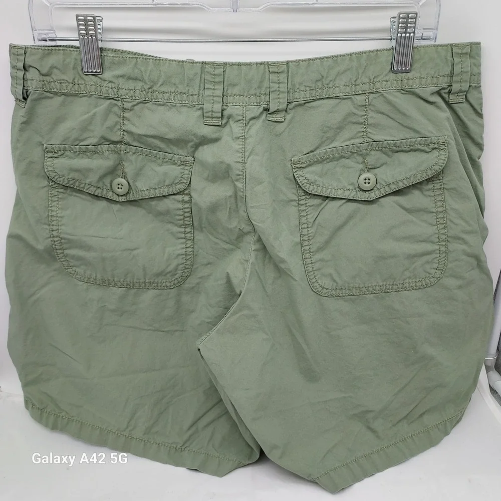 Polo Jeans Co Ralph Lauren Womens Green Cotton Cargo Utility Shorts Size 10